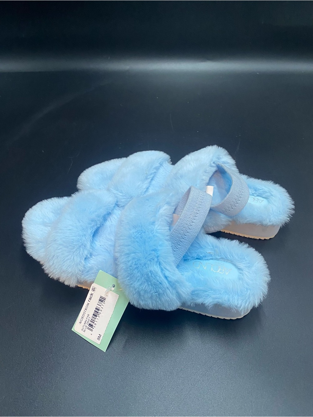 Abound Light Blue Furry Slide Sandals - Women